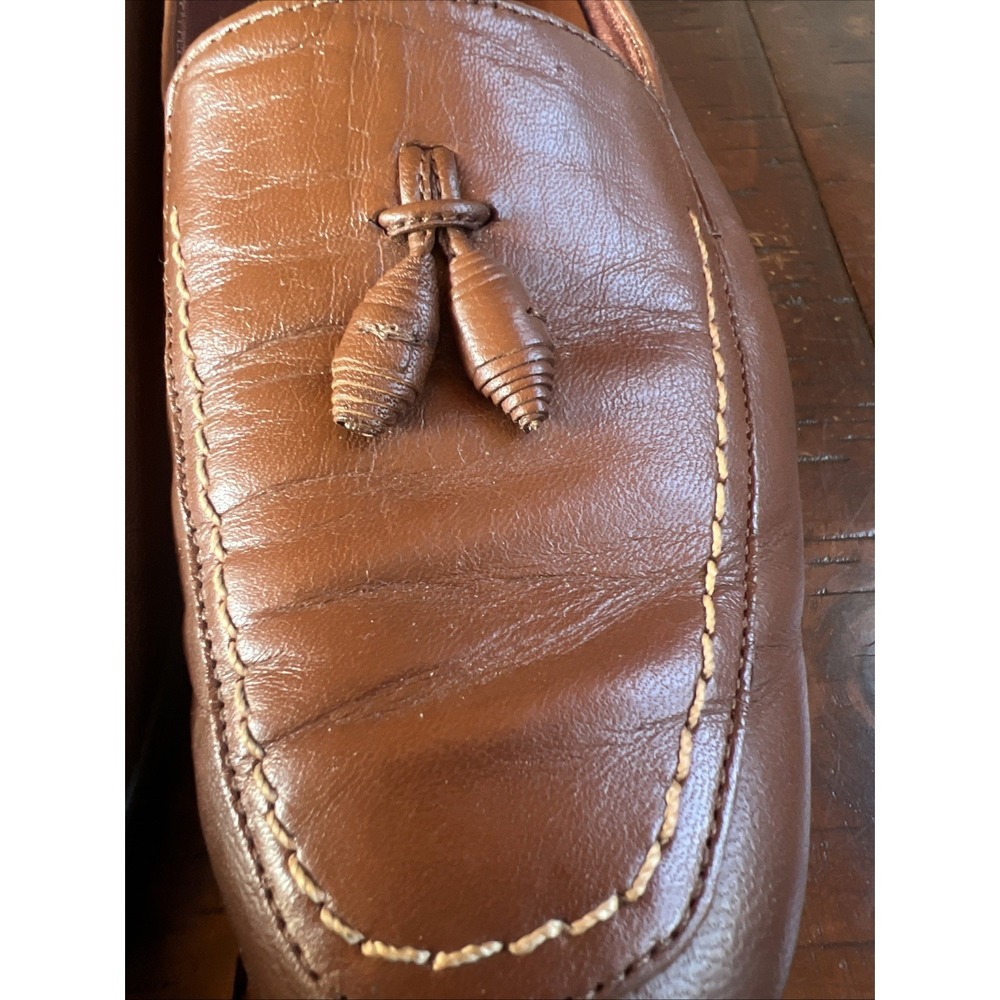 Trotters Brown Joyce Leather Loafers Tassel Slip‎ On Size 9 N - Picture 9 of 12